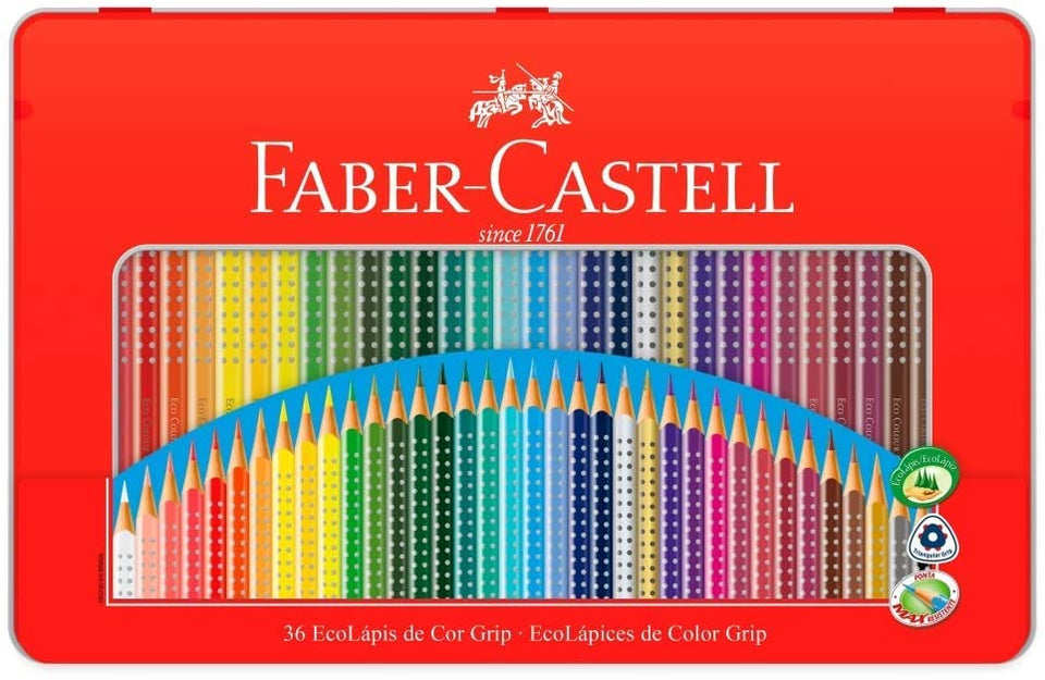 Lápis de Cor EcoLápis Colour Grip 36 Cores - Faber Castell