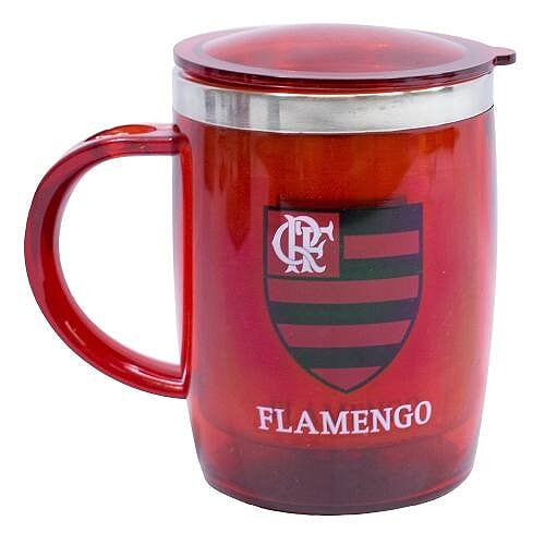 Caneca Térmica Com Tampa 450ml - Flamengo