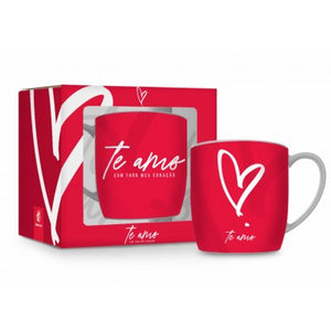 CANECA PORCELANA URBAN 360ML - TODO O MEU CORAÇÃO