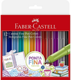 12 Canetas Fine Pen - Faber-Castell