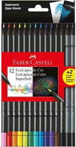 12+2 Lápis de Cor - EcoLápis Supersoft - Faber Castell