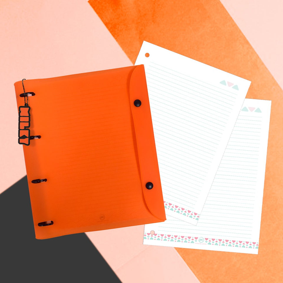 Caderno Fichario Milky Laranja 3039lr - Dac