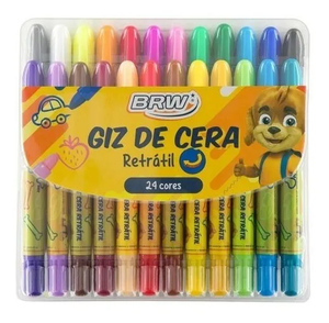 GIZ DE CERA RETRÁTIL - BLISTER C/ 24 CORES - BRW