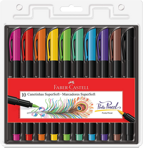 Caneta Ponta Pincel - Supersoft Brush - Faber Castell