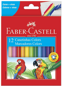 Canetinha Hidrográfica 12 Cores - Faber Castell