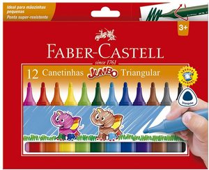 Canetinha Hidrográfica Jumbo 12 Cores - Faber Castell