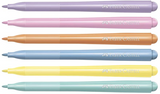 Canetinha Vai e Vem Pastel 6 Cores - Faber Castell