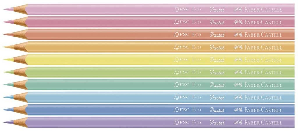 Lápis de Cor - EcoLápis Pastel -10 Cores - Faber Castell