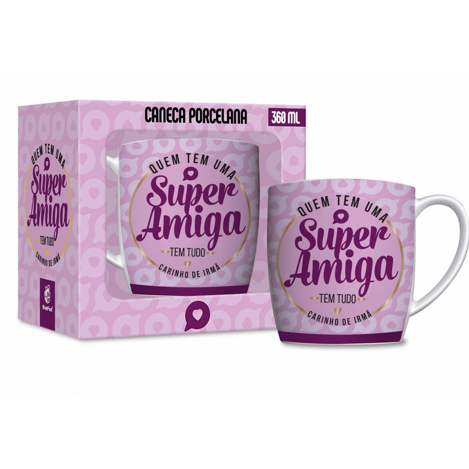 Caneca Porcelana Urban 360ml - Brasfoot