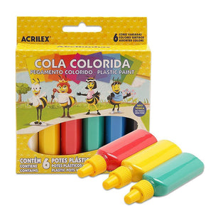 Cola Colorida 23g C/06 Cores - Acrilex